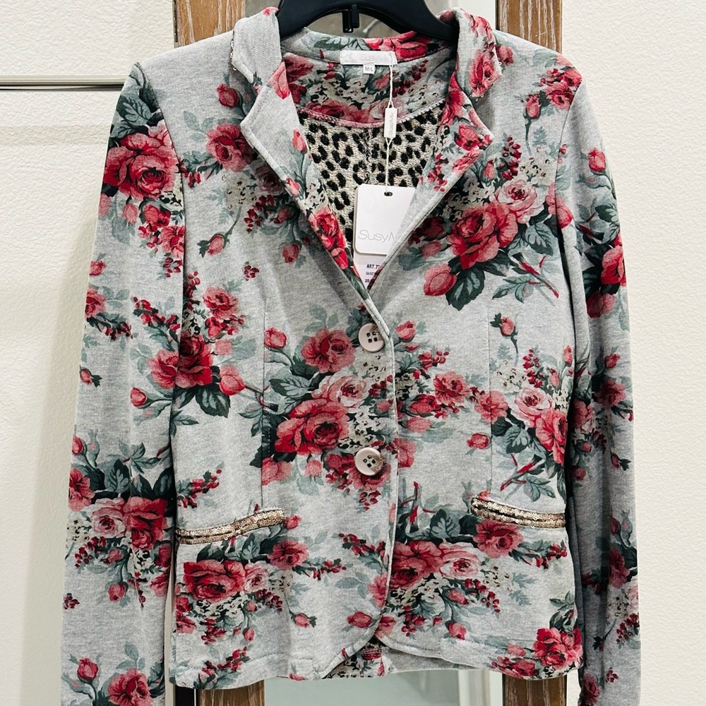 Floral Blazer Made in Italy